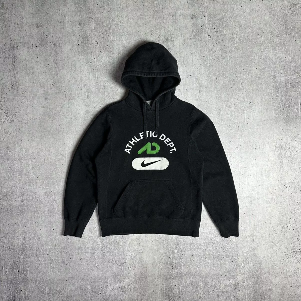 Nike Sweatshirts Hoodies Nike × Vintage Athletic Dept Nike Vintage Hoodie Big Logo Boxy Y2k Style Black