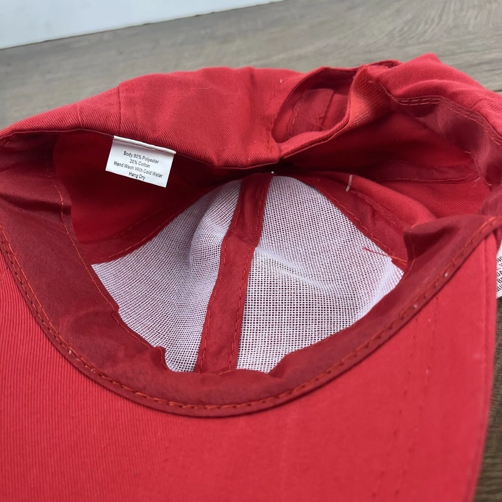 Other Hats Other Plain Red Hat Baseball Hat Red Adjustable Hat Red Adult Size
