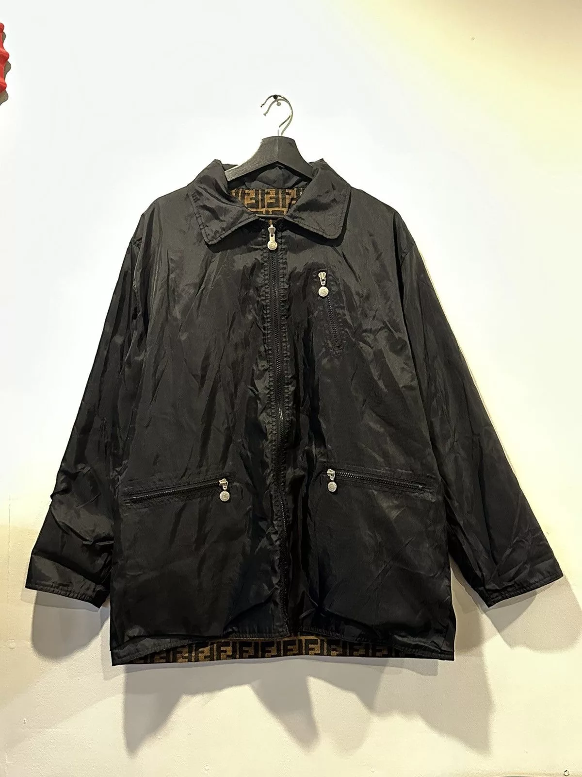 Fendi Light Jackets FENDI - Reversible Jacket Monogram Brown