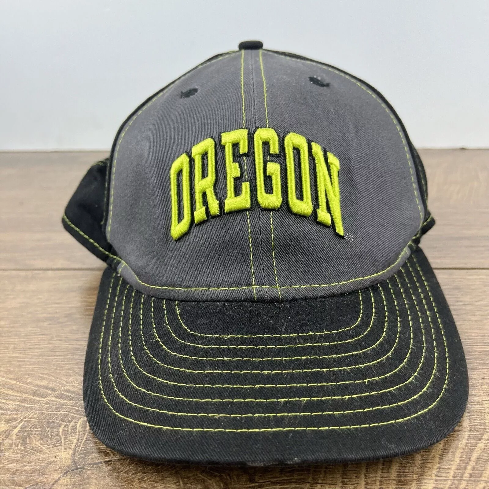 New Era Hats Oregon Ducks Gray Hat New Era 9FIFTY Snapback Hat Adjustable