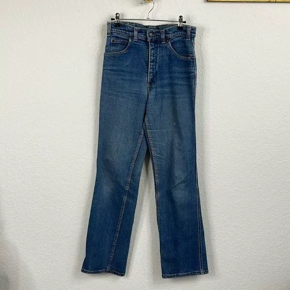 Levi's Jeans Levi's × Levi's Vintage Clothing × Vintage LEVI's 70s High Rise Trouser Jeans 70s Denim Straight Leg 19 Blue