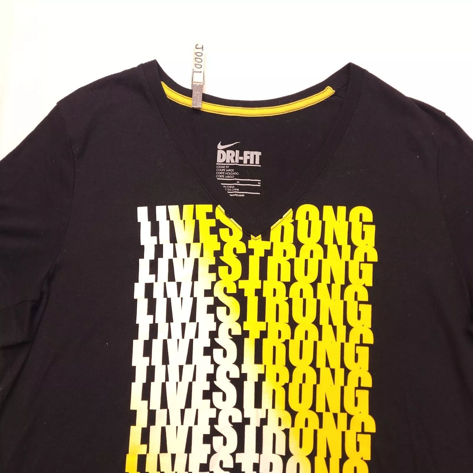 Nike Blouses Nike Live Strong Graphic T Shirt Womens Size Medium M Black