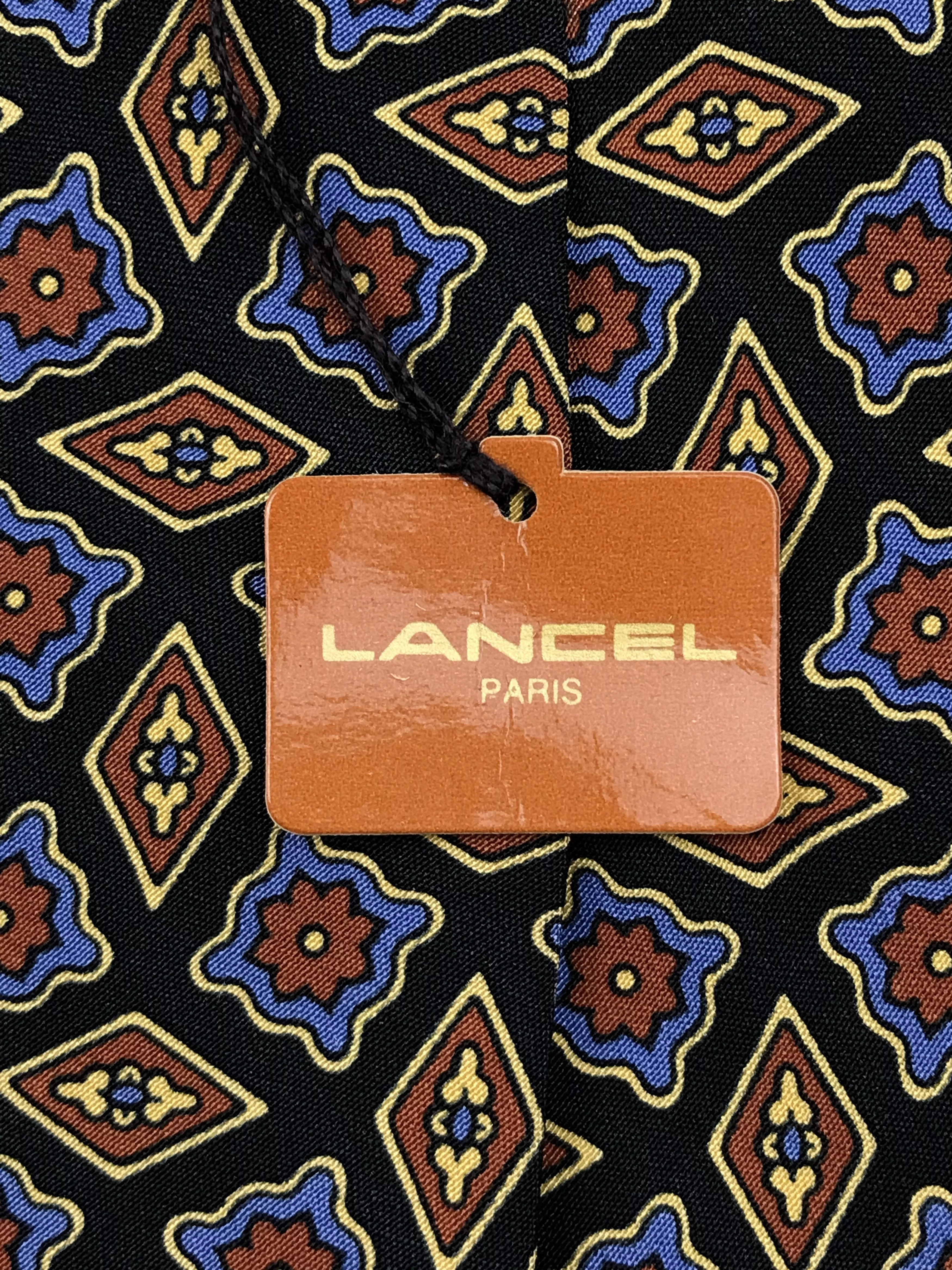 Lancel Ties Pocketsquares LC301 Vintage Lancel Necktie Pure Silk Multi