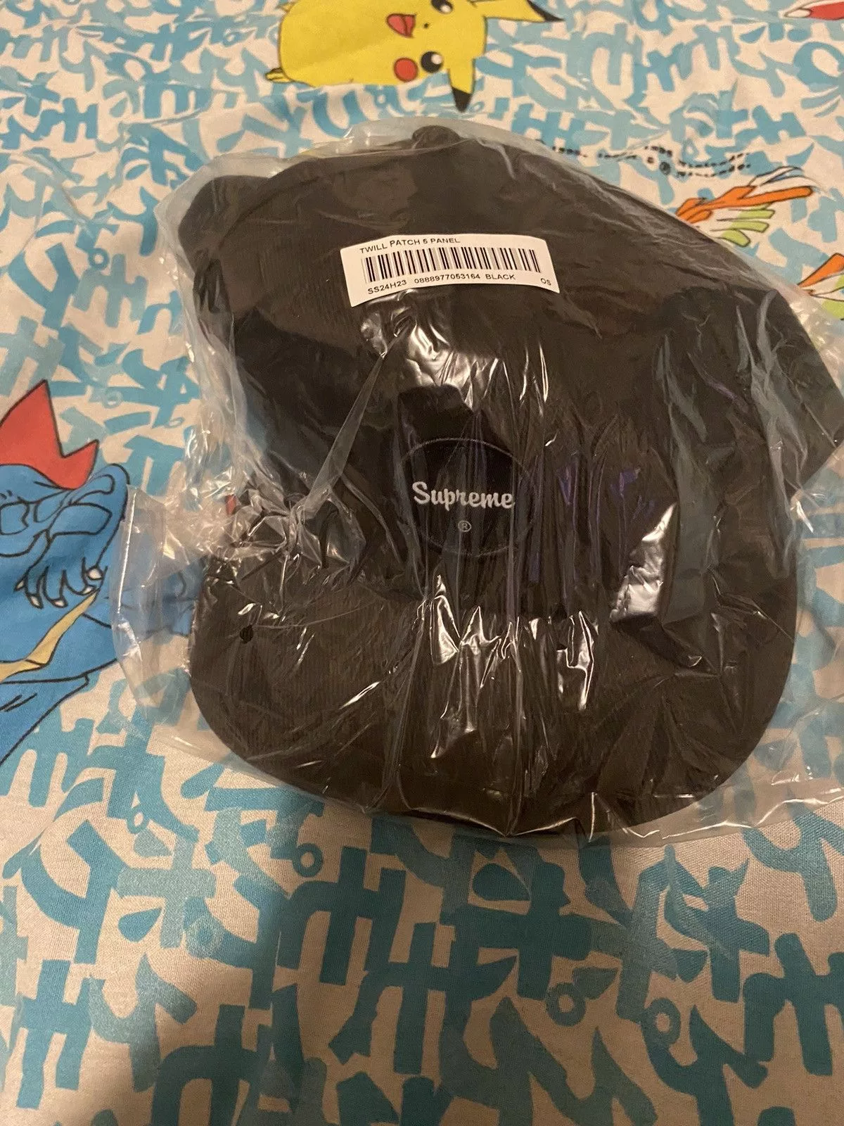Supreme Hats Supreme Twill Patch 5-Panel Black