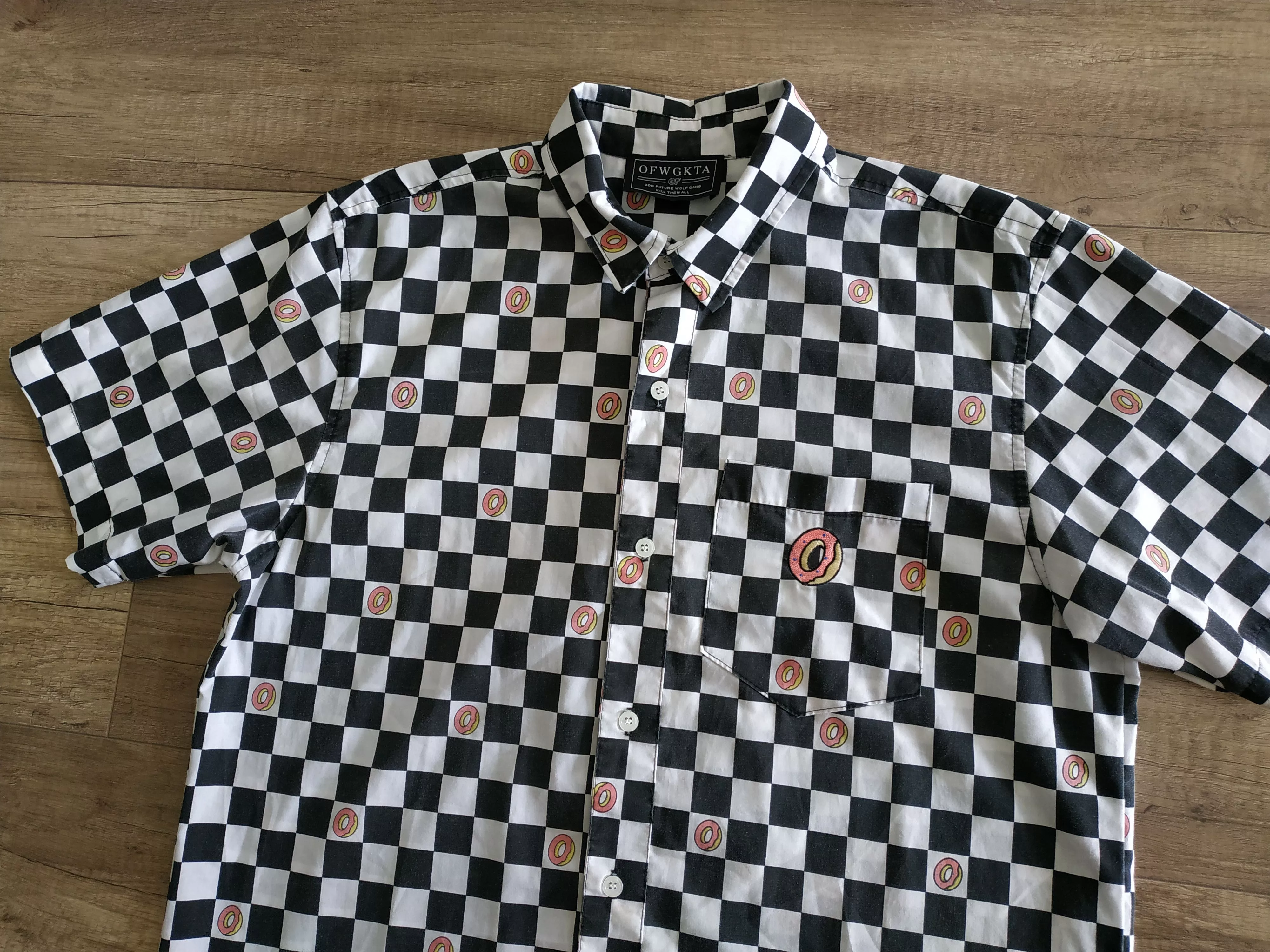Golf Wang Shirts Button Ups Golf Wang × Odd Future × Tyler The Creator Odd Future Golf Wang Men's Button Up Shirt, s. L/XL White