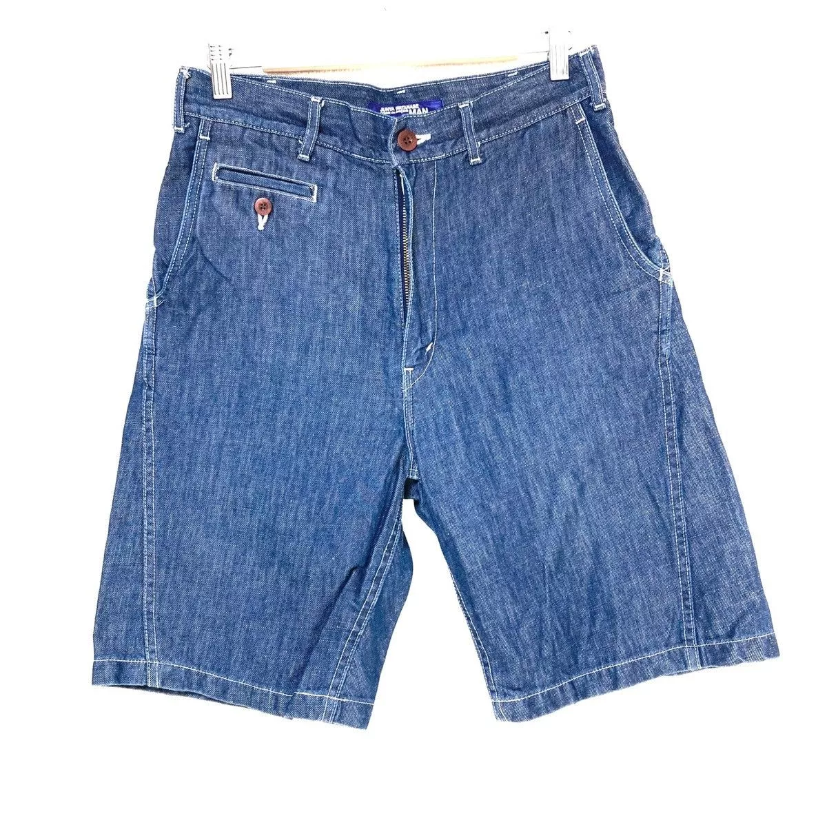 Comme des Garcons Shorts Denim Zip Fly Half Pants Navy Blue