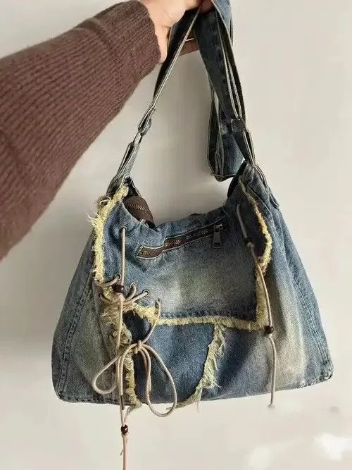 Other Tote Bags Other Denim Jeans Casual Bag Blue Streetwear