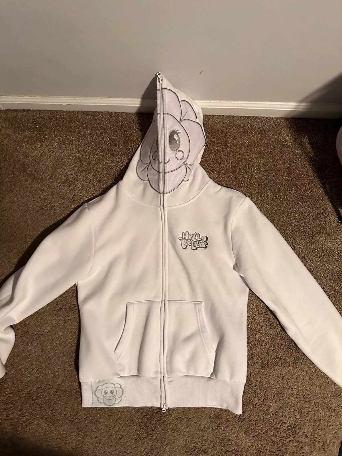 Other Light Jackets Other Hella Bella White Zip Up Streetwear