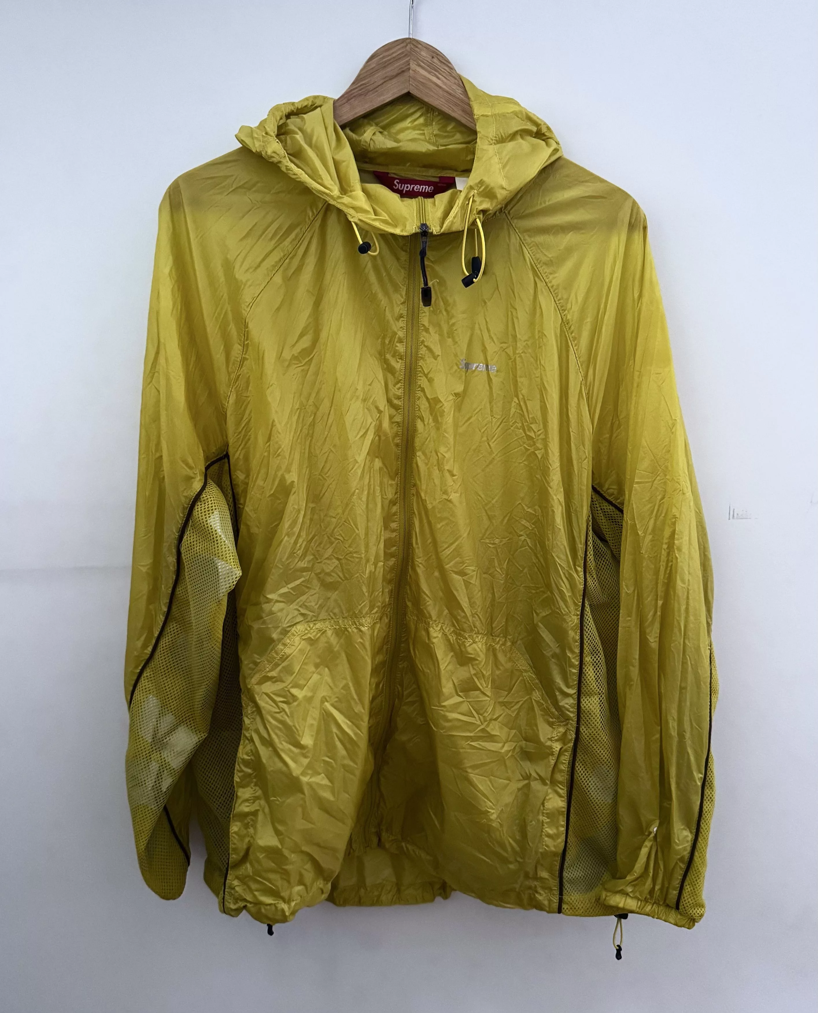 Supreme Light Jackets Supreme Ripstop Hooded Windshell 'Acid Yellow'