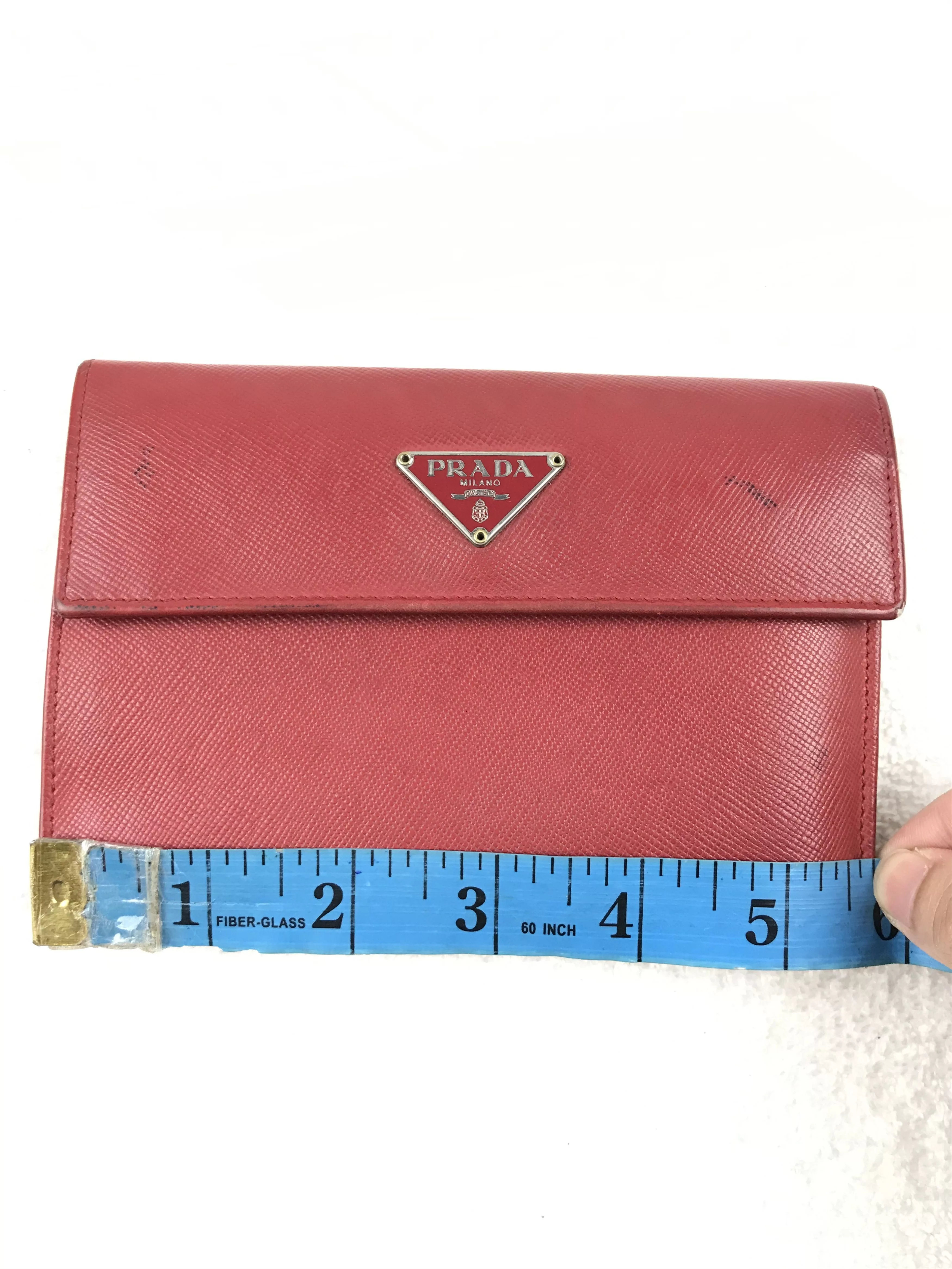 Prada Wallets Prada × Vintage Vintage Prada Red Logo Trifold Wallet Luxury