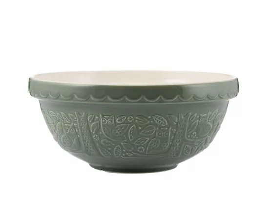 Dark Green In The Forest Mixing Bowl 11"