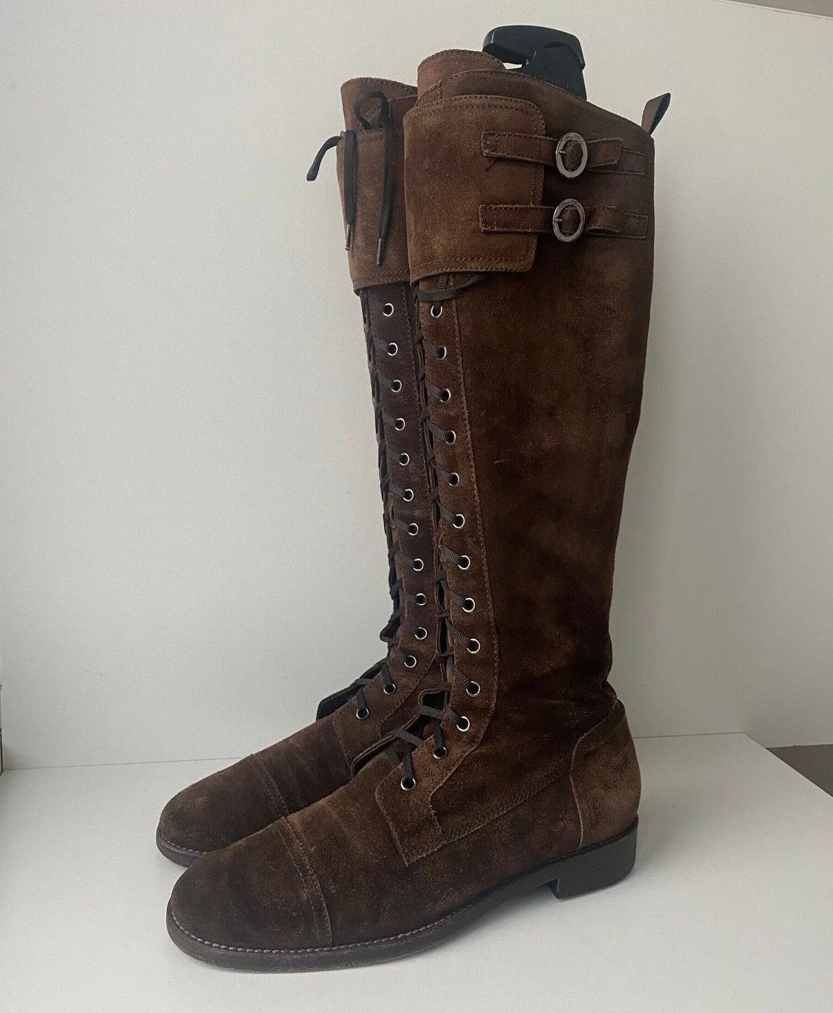Santoni Boots Santoni High Suede Brown Boots
