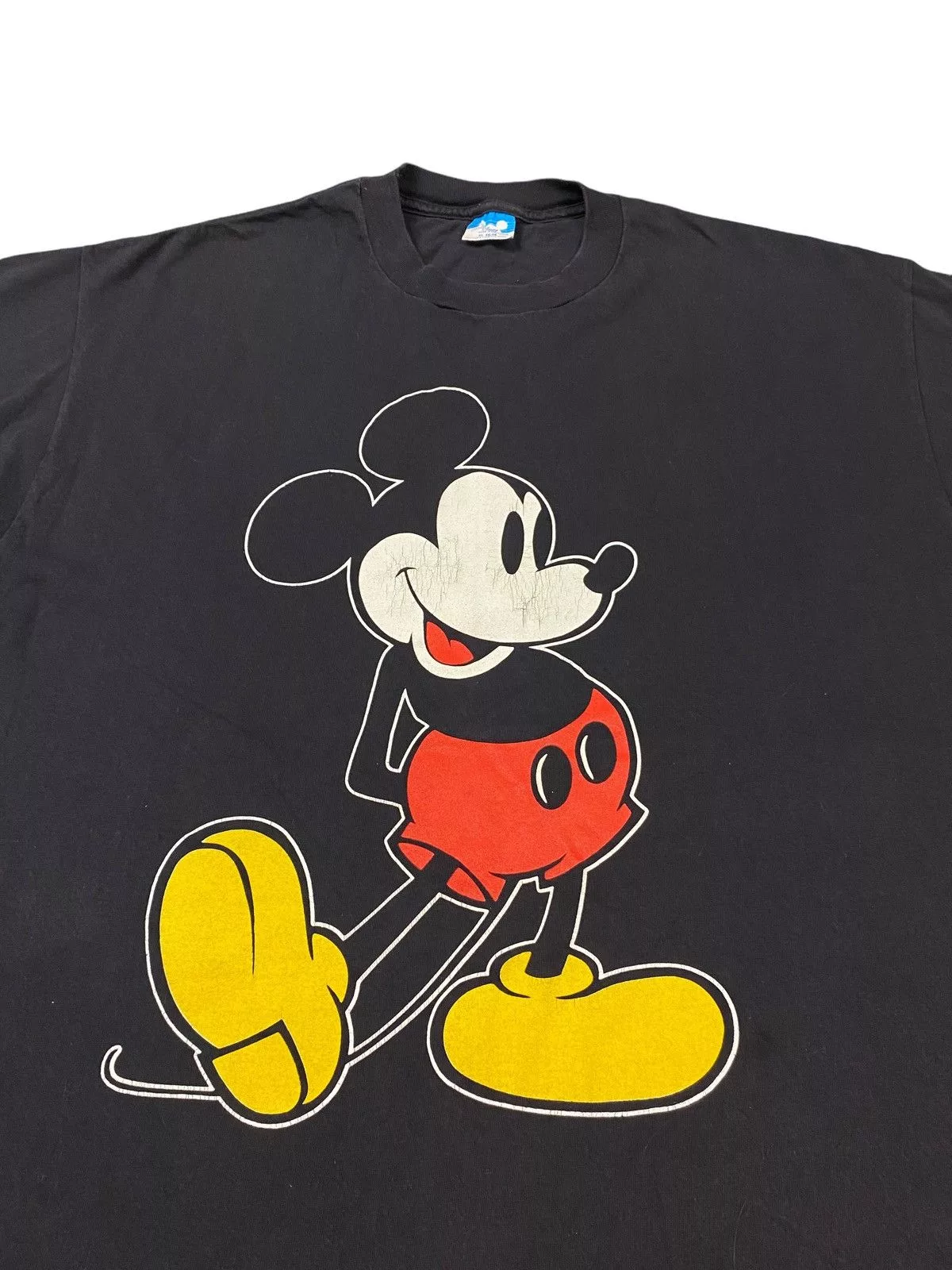Disney Short Sleeve T Shirts Disney × Mickey Mouse × Vintage Vintage 80s Disney Mickey Mouse Black T Shirt
