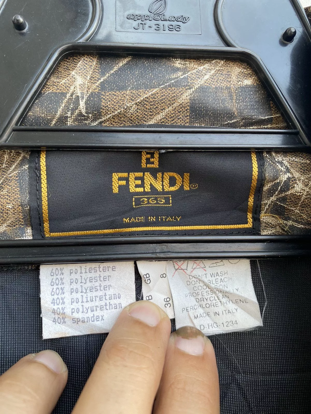 Fendi Jackets Fendi × Vintage 80s FENDI zucca all overprinted checkerboard oversize jacket Brown