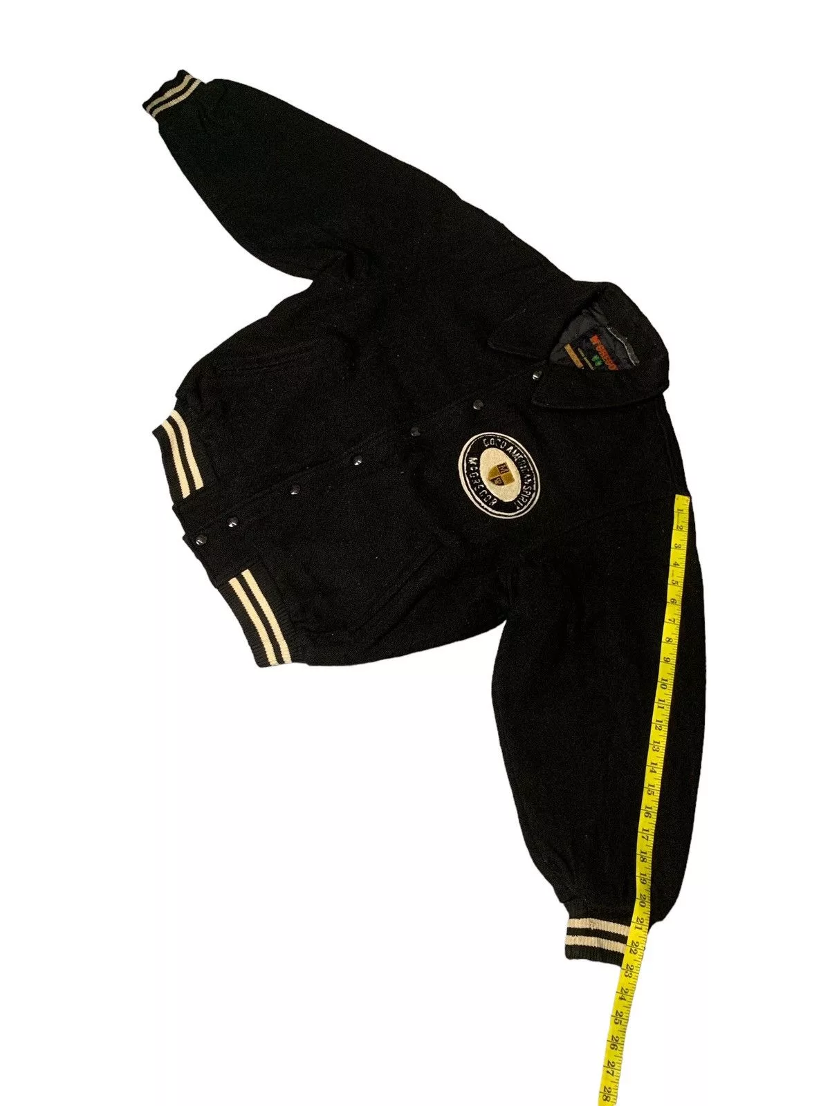 McGregor Bombers Rare Design Vintage McGregor Wool Jackets Black