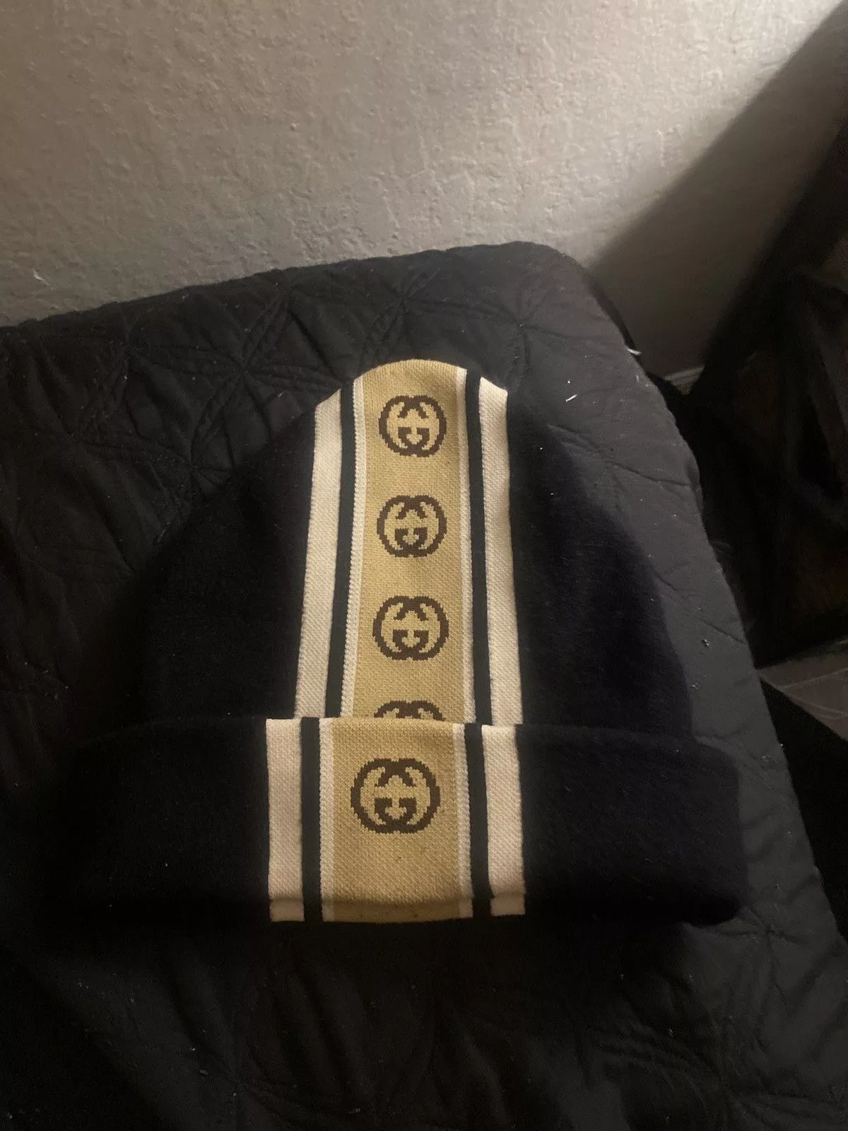Gucci Hats Black/Gold Gucci Beanie