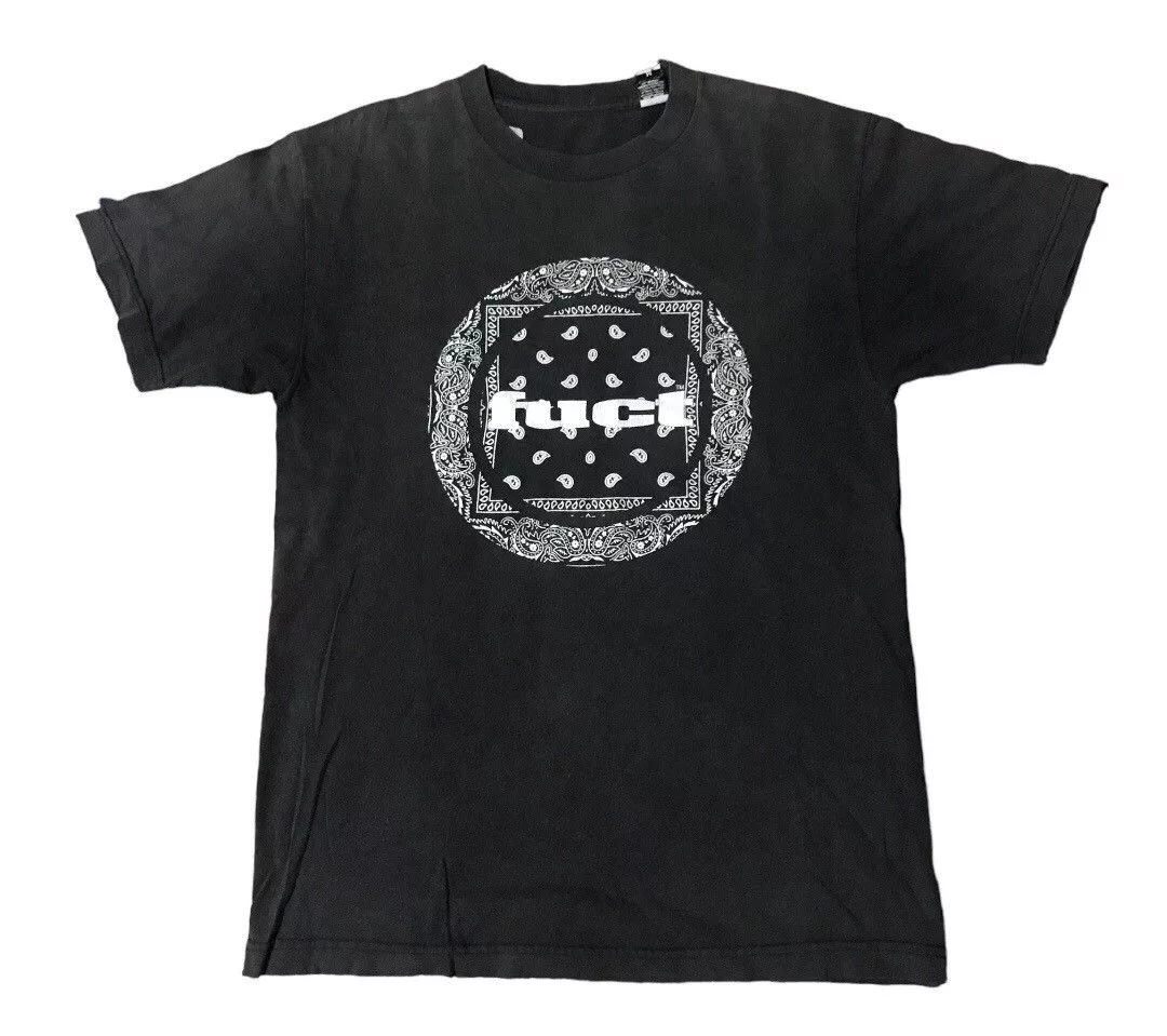FUCT Short Sleeve T Shirts FUCT × Vintage Fuct bandana logo Black Streetwear