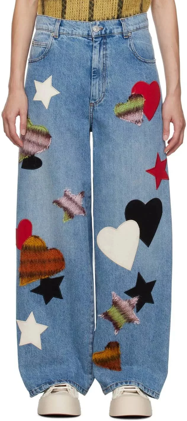 Marithe + Francois Girbaud Jeans Marithe + Francois Girbaud o1srvl11e0624 Denim Trousers in Blue