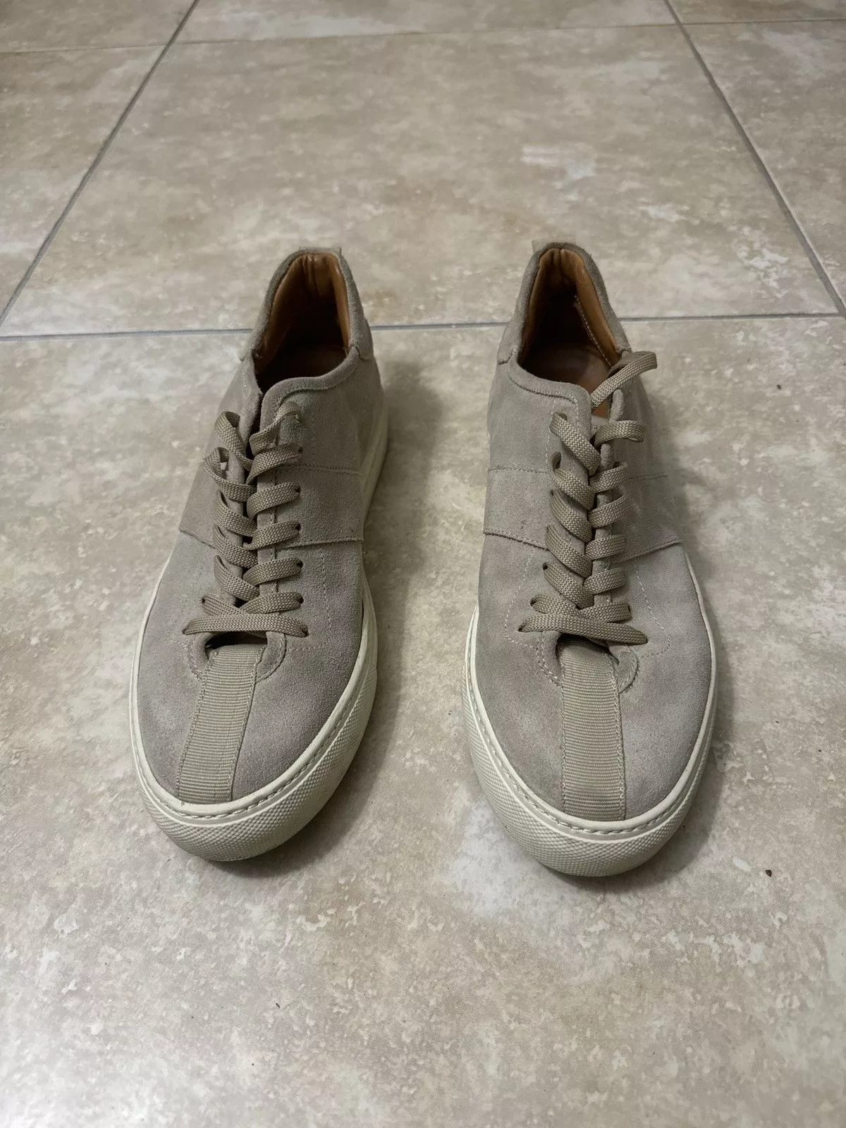 Daniel Patrick Casual Leather Shoes Daniel Patrick Low Top Suede Sneakers Beige