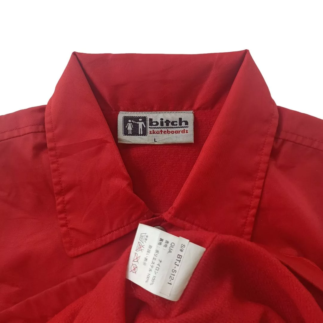 Other Light Jackets Other Vintage 90s Bitch Skateboard Coach Jacket Red