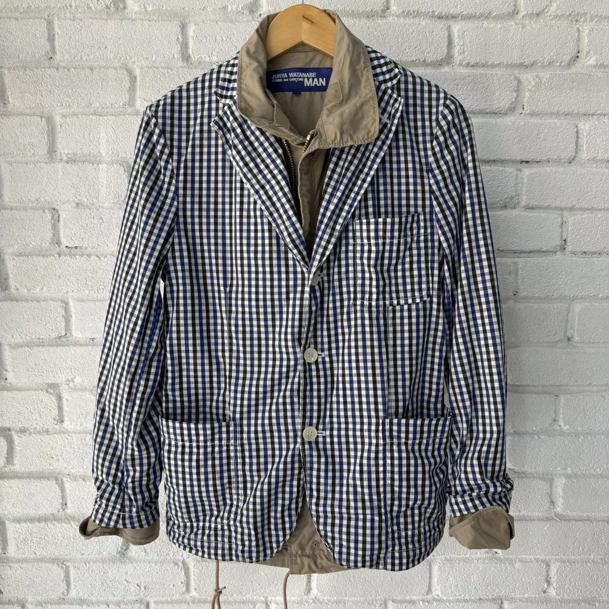 Comme des Garcons Light Jackets Comme des Garcons × Junya Watanabe SS09 Junya Watanabe 2 Ways Reversible Blazer Jacket Blue Vintage