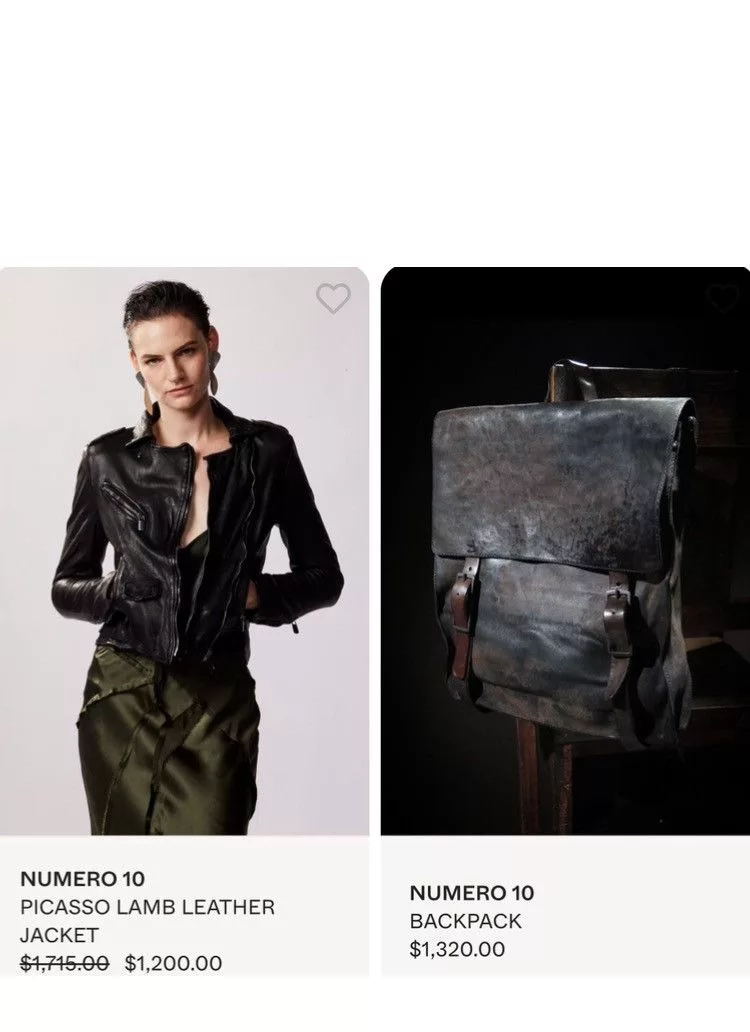 numero 10 Leather Jackets Numero 10 leather jacket Gray
