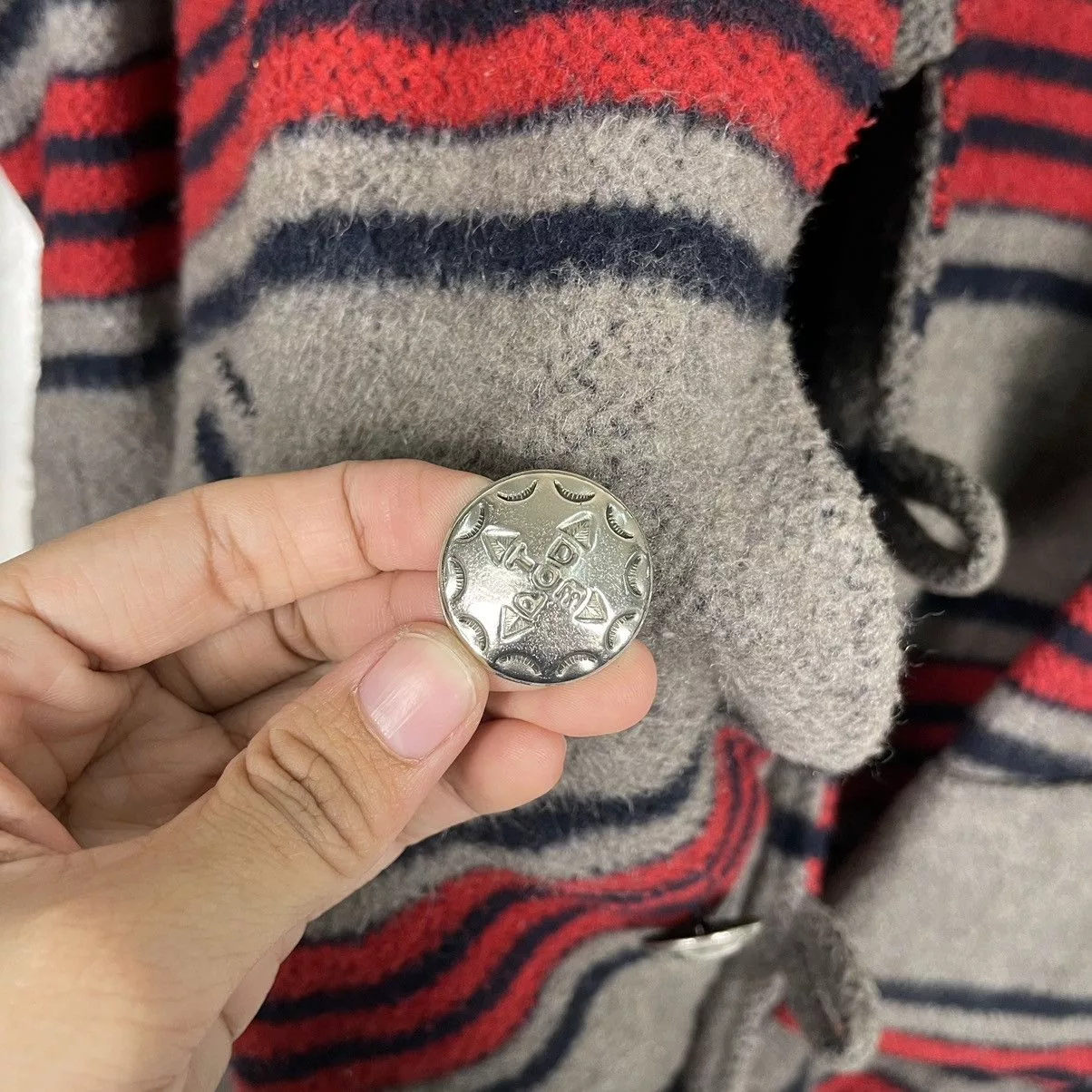 Designer Light Jackets Designer × Japanese Brand × Vintage 💥DEPT STRIPED BUTTON WOOL JACKET Brown