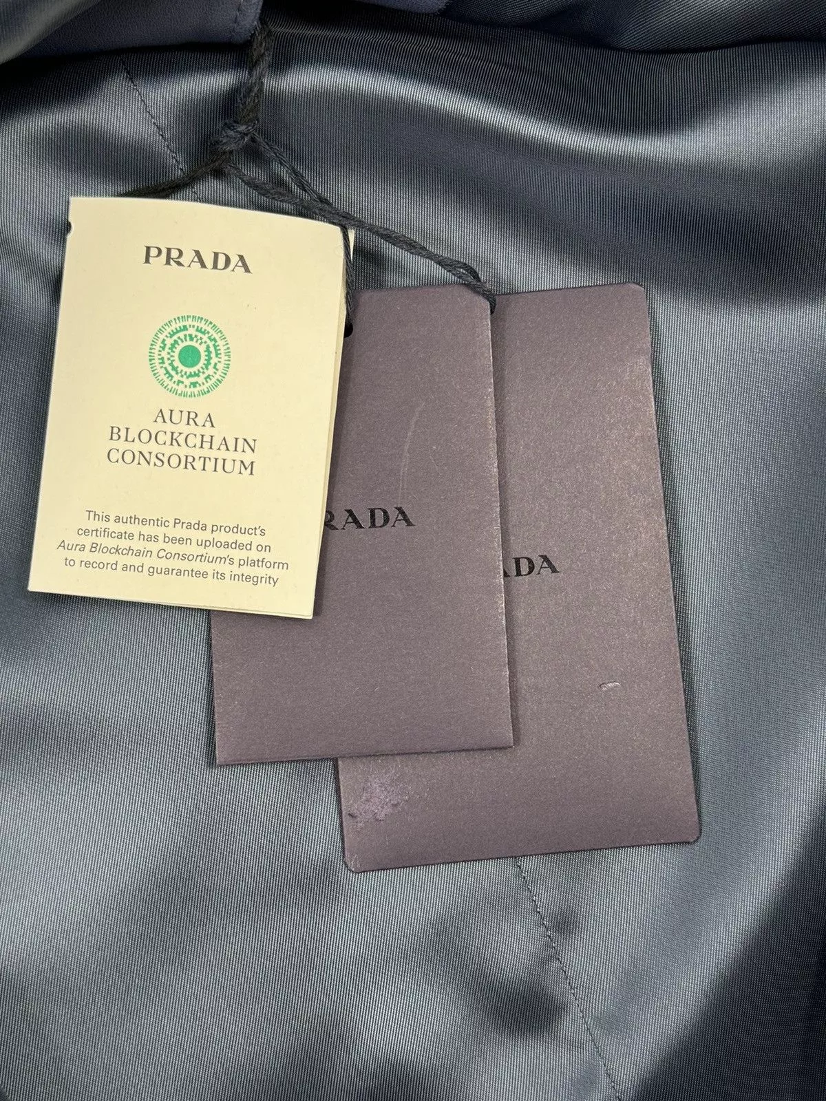 Prada Shirts Button Ups PRADA CAMICIA LEATHER SHIRT Blue