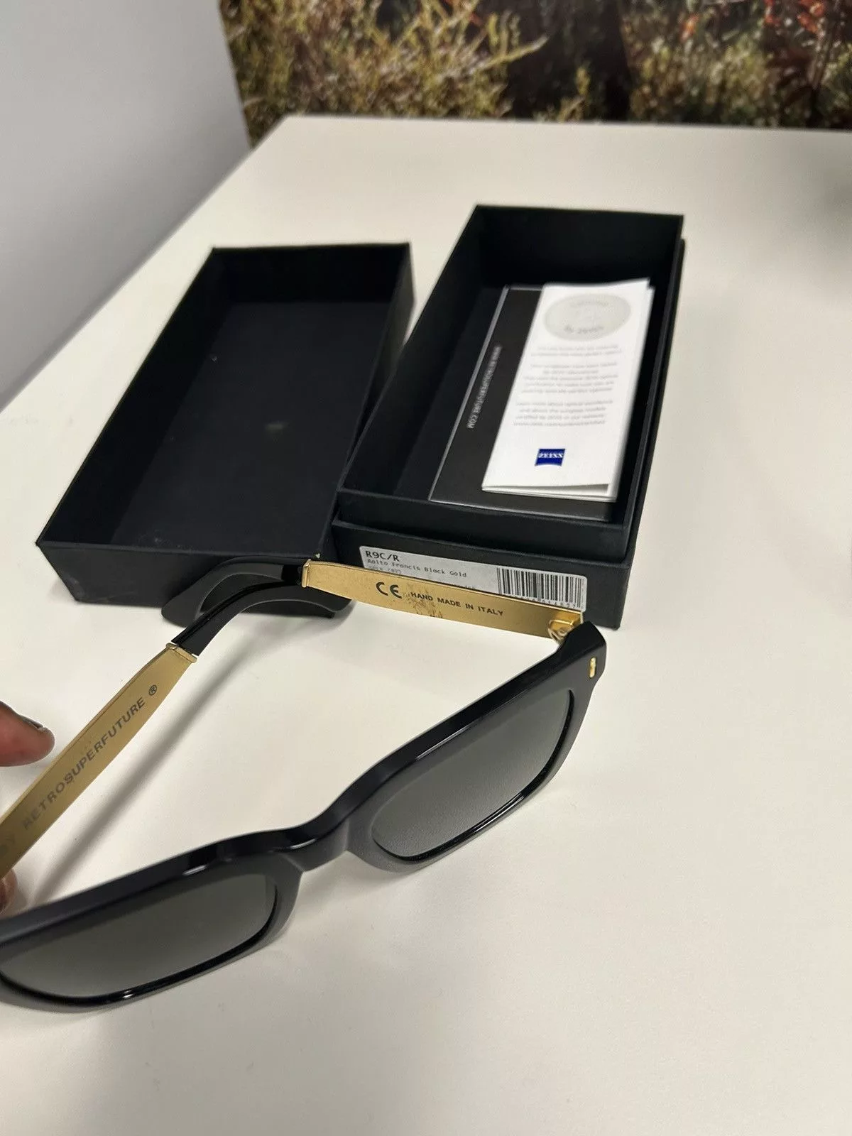 Retrosuperfuture Glasses Retrosuperfuture Aalto Francis Black Gold