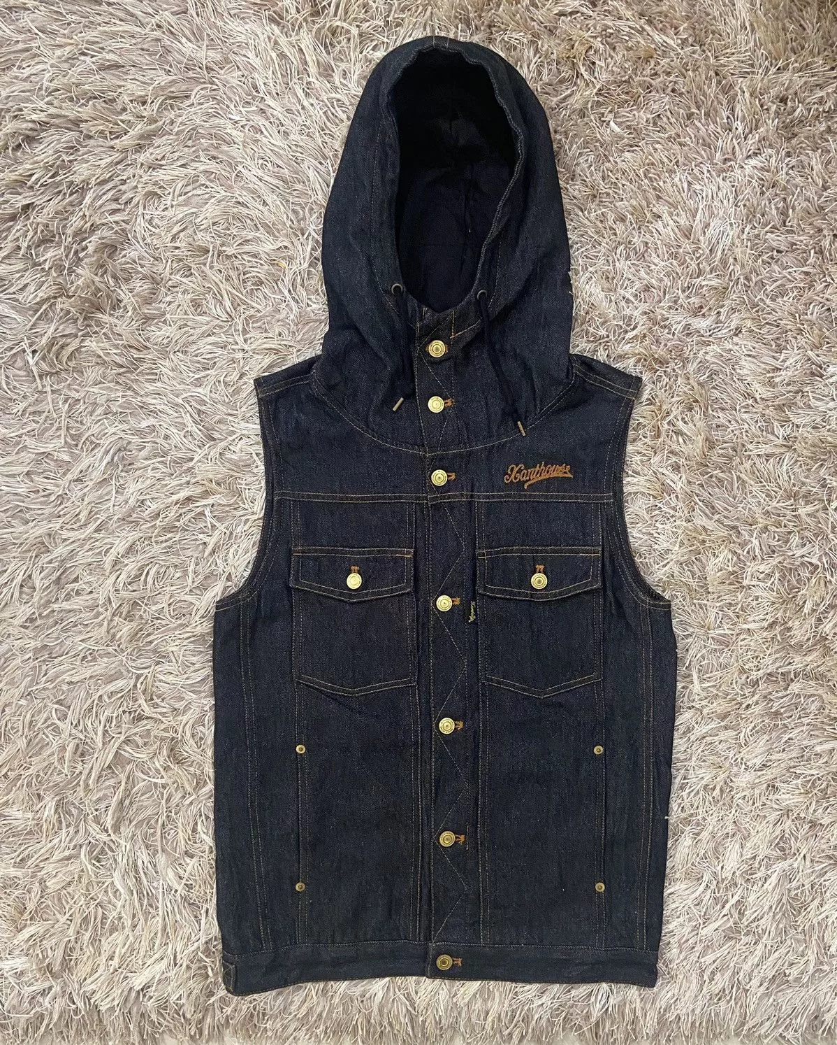 Japanese Brand Denim Jackets Japanese Brand Xanthous Denim Blue Stylish Jacket Vintage