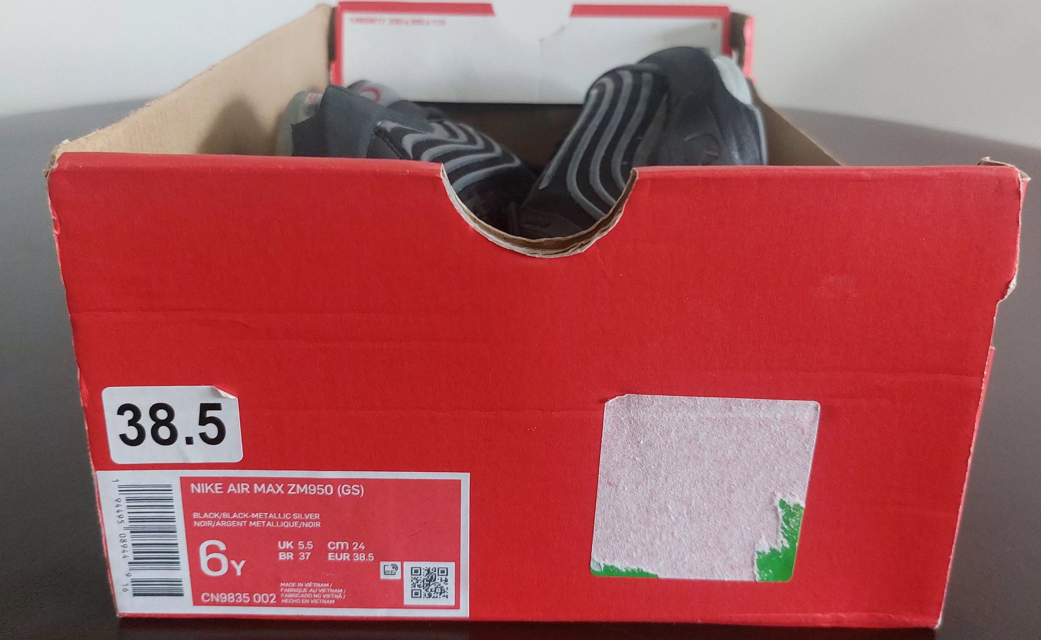 Nike Low Top Sneakers Nike Air Max Zoom 950 (GS) Black Metallic Silver