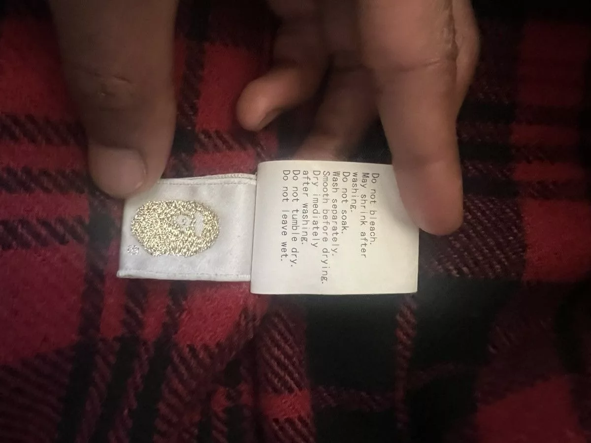 Bape Light Jackets Vintage Bape Lumberjack Flannel Red
