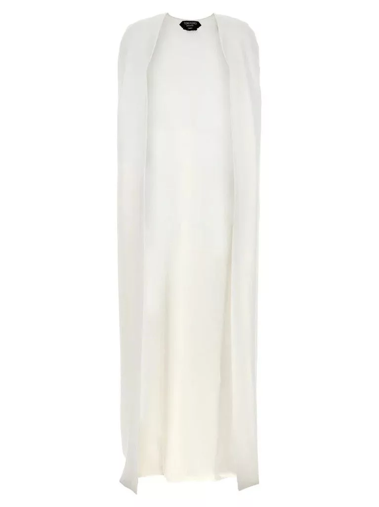 Tom Ford Sweaters Tom Ford o1loc1c0724 CAJ008 Cut & Sewn Cardigan in White