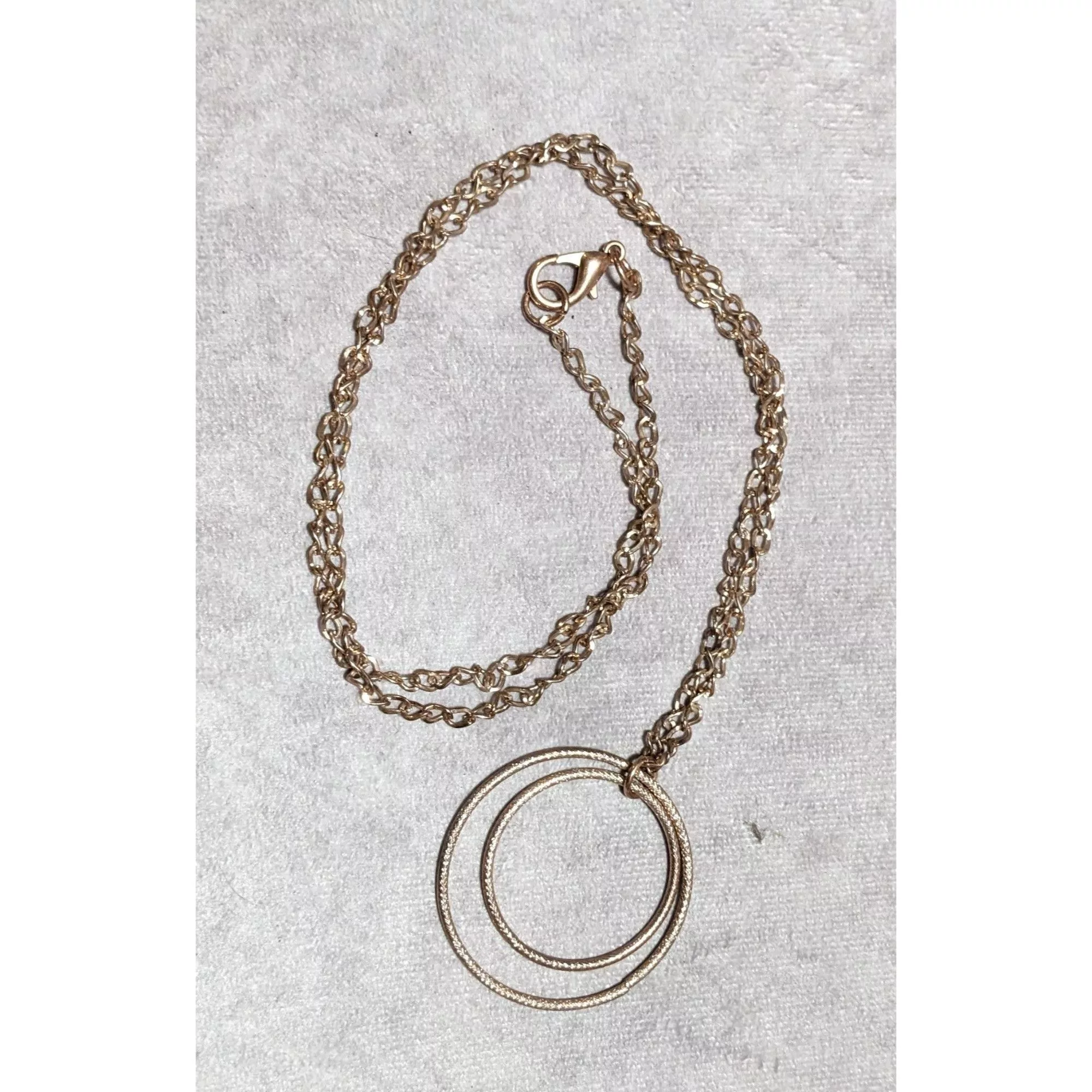 Other Necklaces Other Rose Gold Double Circle Pendant Necklace