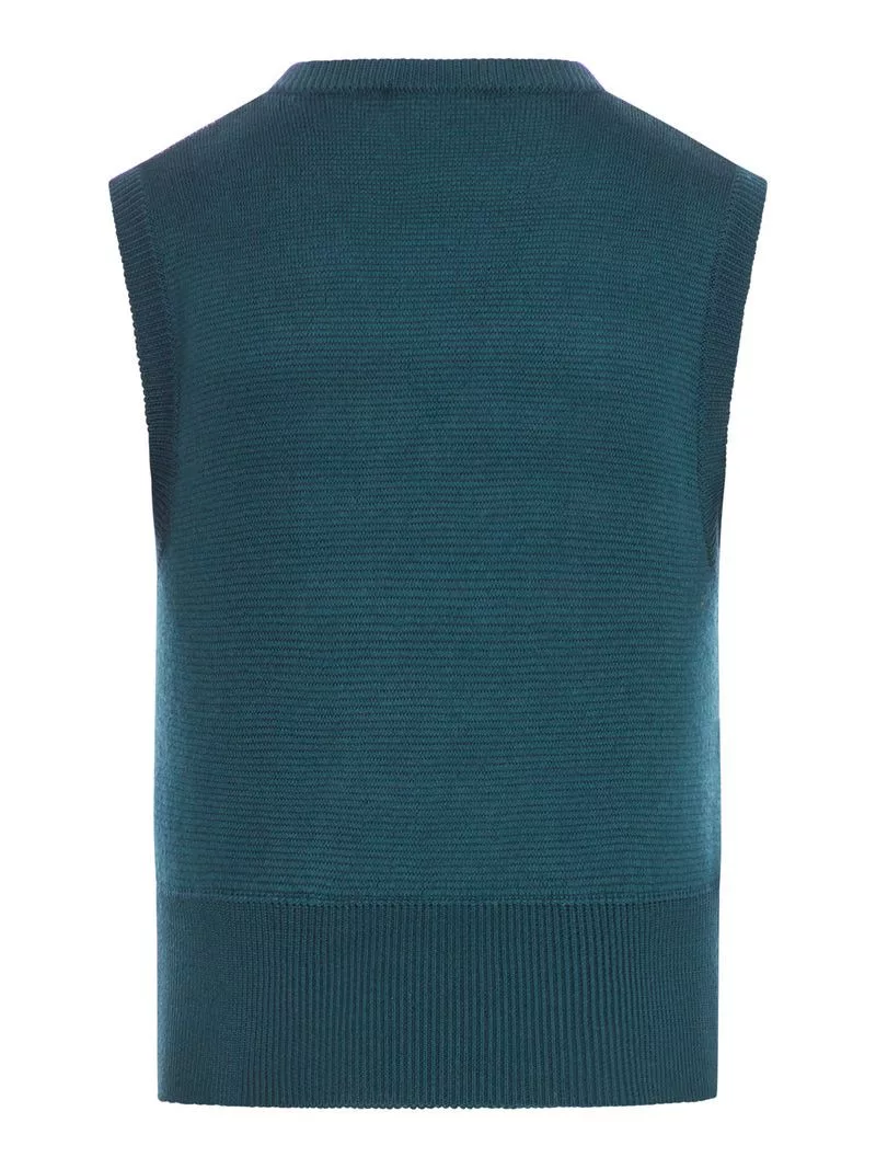Prada Crop Tops Prada WOOL GILET Blue