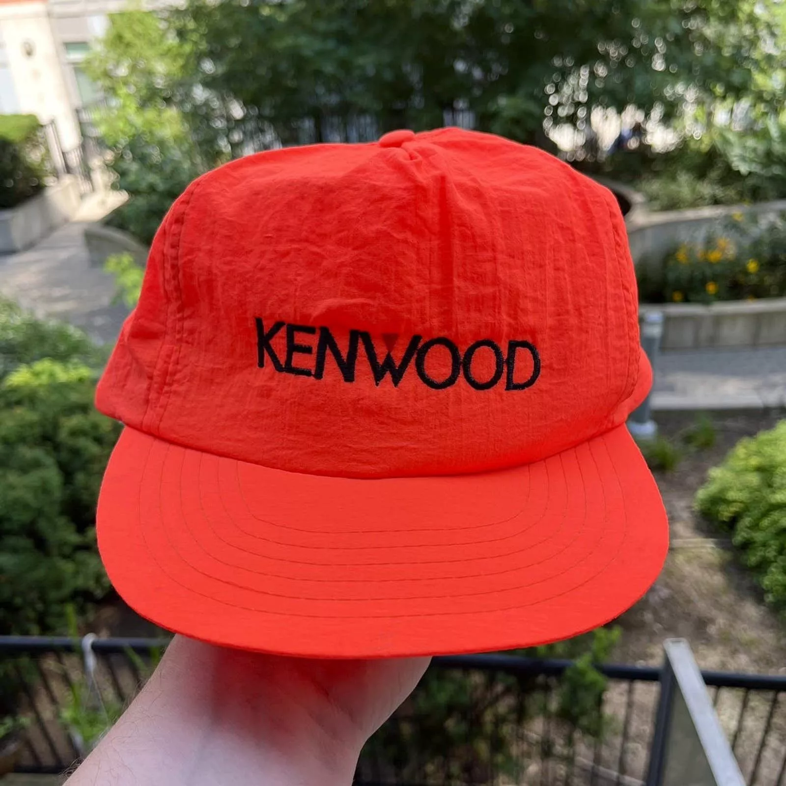 Vintage Hats Vintage 1990’s Kenwood Snapback Hat Orange OSFA Black Streetwear