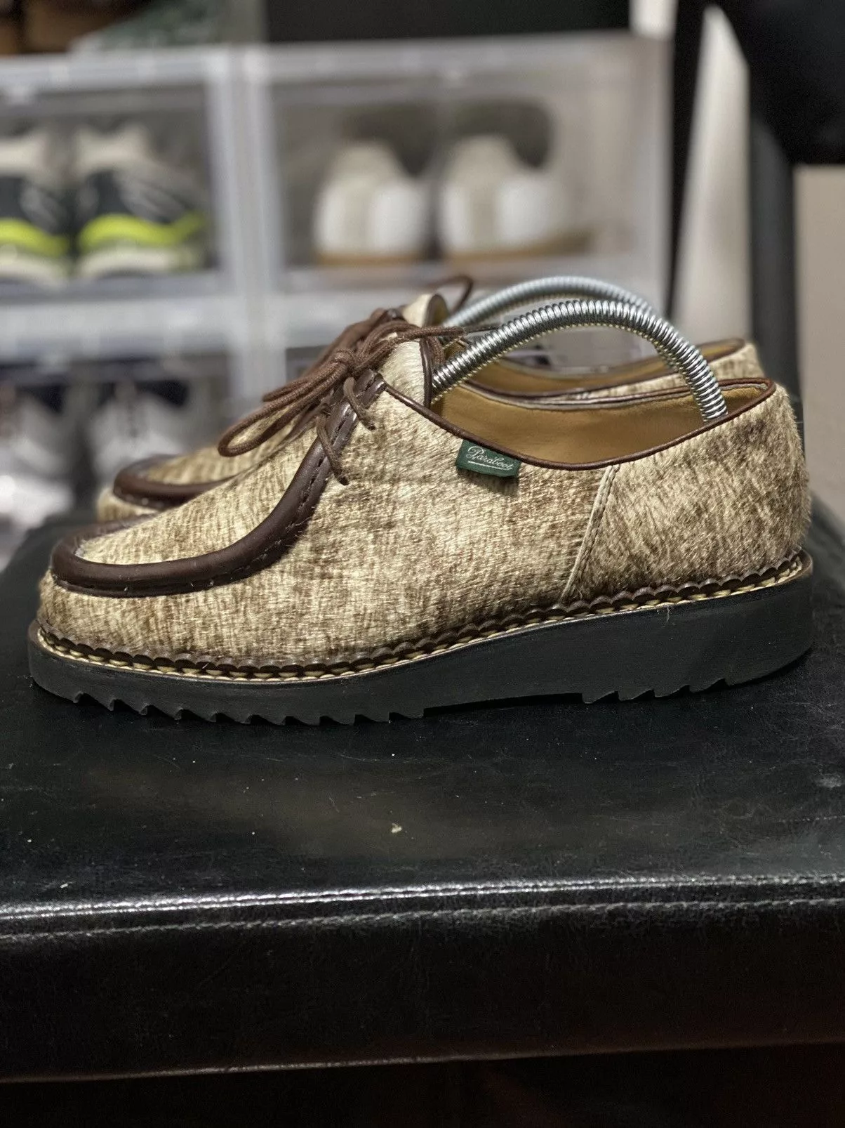 Paraboot Formal Shoes Paraboot Michael Mouchete Sport Derby Pony Hair Moc Shoes Brown