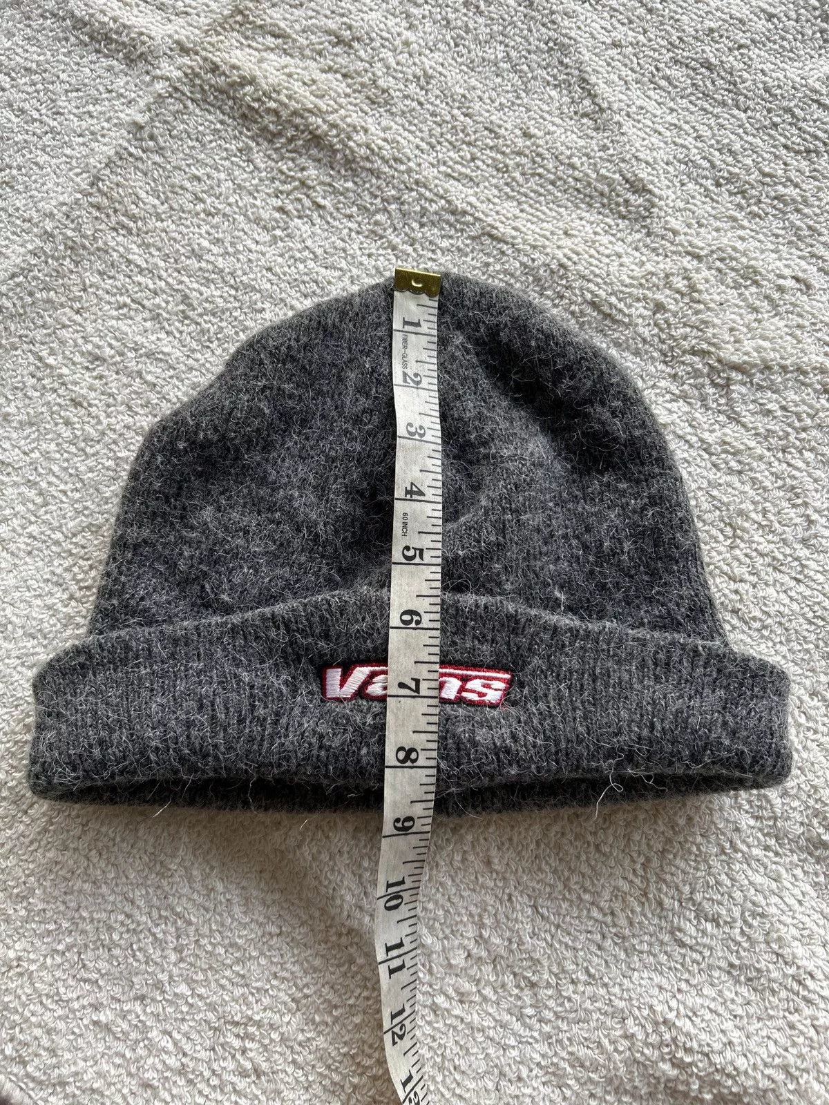 Van Hats Vintage Vans Fur Rabbit Beanie hats Gray Streetwear