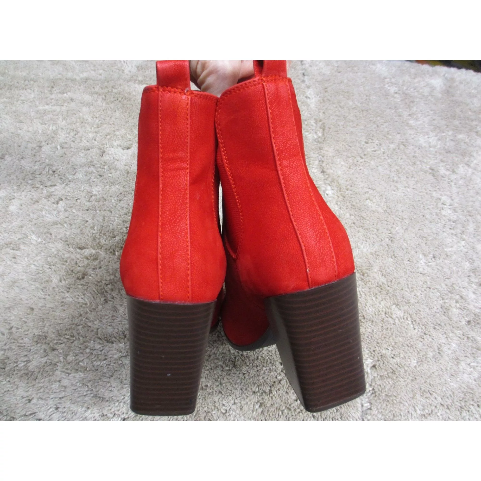 Other Boots Other JOURNEE COLLECTION WOMENS PULL ON RED ANKLE BOOTS 7