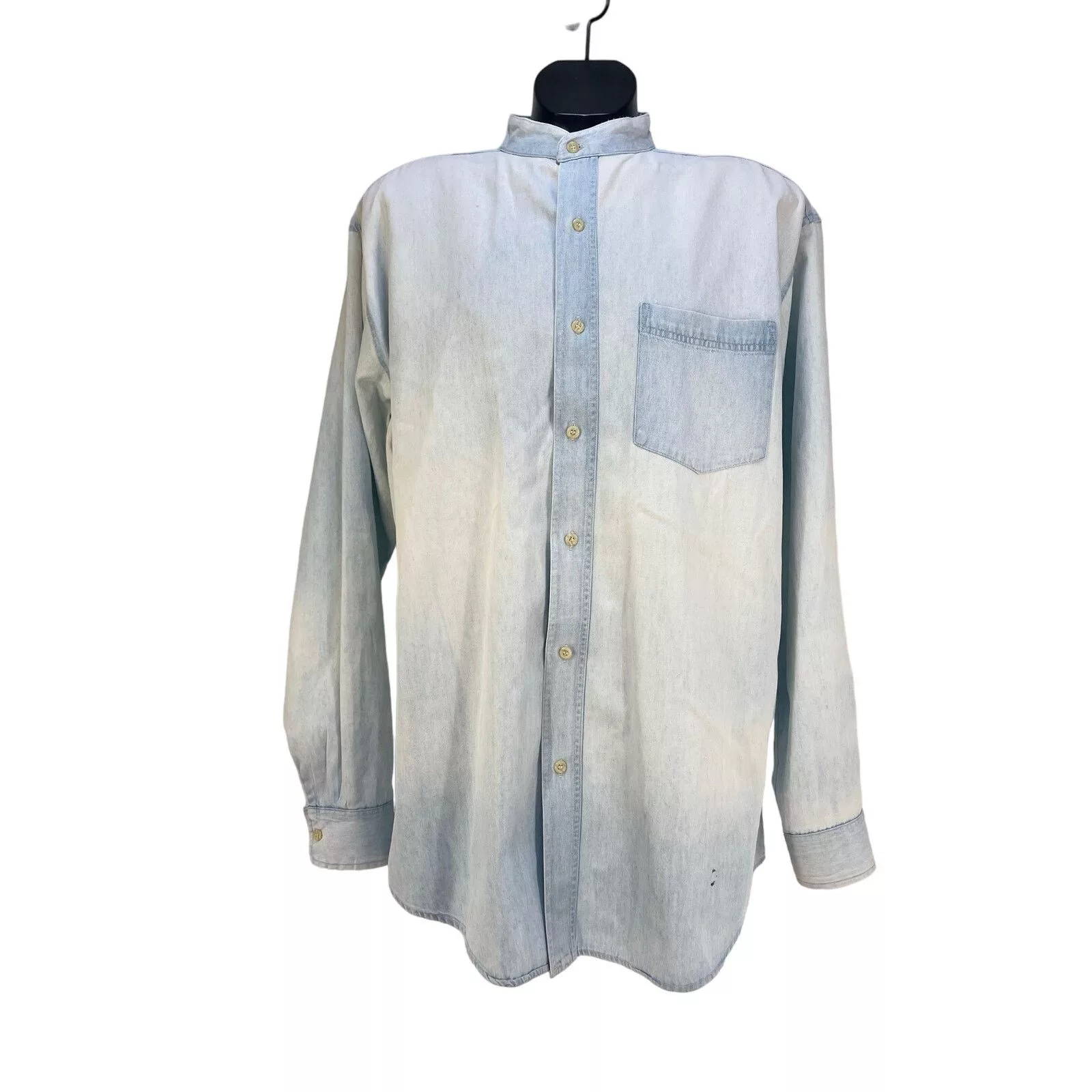 Faded Glory Shirts Button Ups Faded Glory × Vintage Vintage Faded Glory Chambray Buttn Down Shirt Blue