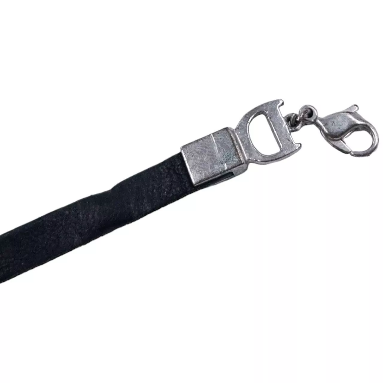 Dior Bracelets Vintage Dior Leather Strap Bracelet Black