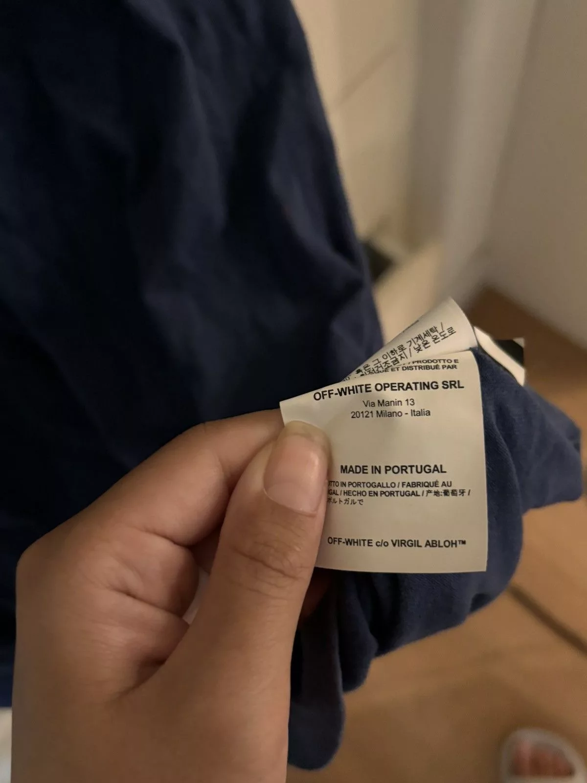 Off-White Short Sleeve T Shirts Off-White Off white Virgil Abloh Blue