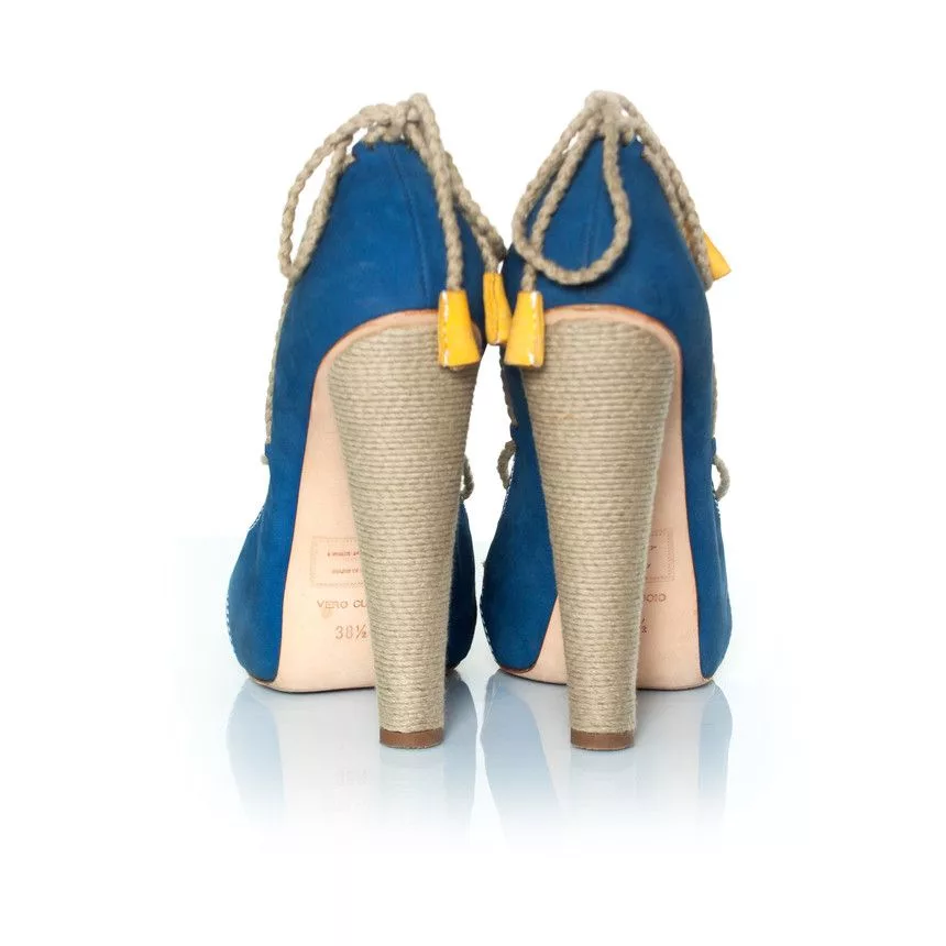 Dsquared2 Heels Dsquared2, Blue suede candy pump