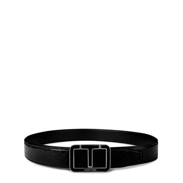 Tom Ford Belts Tom Ford o1g2r1mq0724 Size: 90 / Logo-Buckle Leather Belts in Black