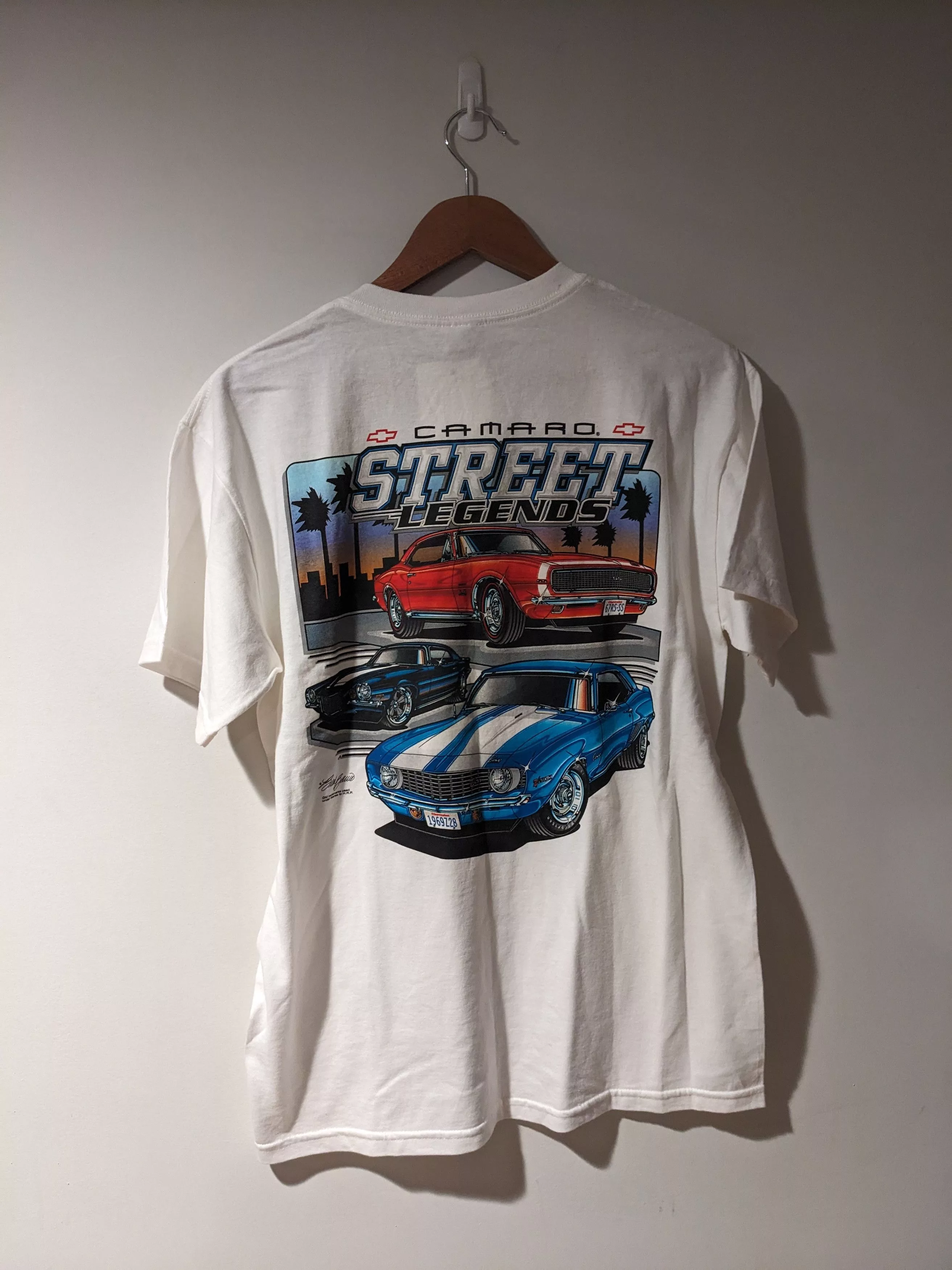 Chase Authentics Short Sleeve T Shirts Chase Authentics × NASCAR × Vintage Vintage Camero Street Legends Nascar Chase Authentic T-Shirt White