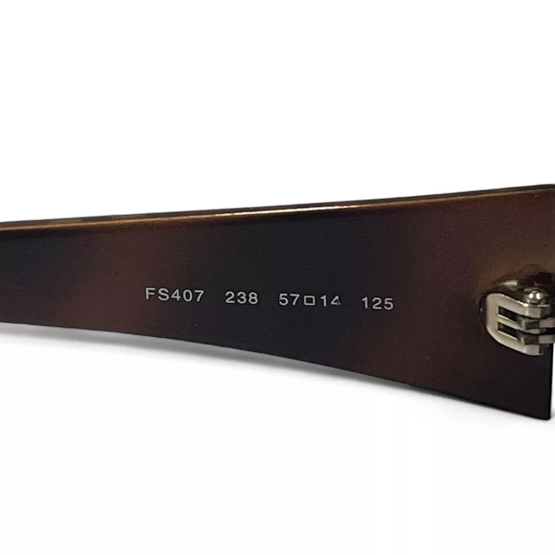 Fendi Glasses Fendi - Sunglasses Brown Zucca Pattern Plastic