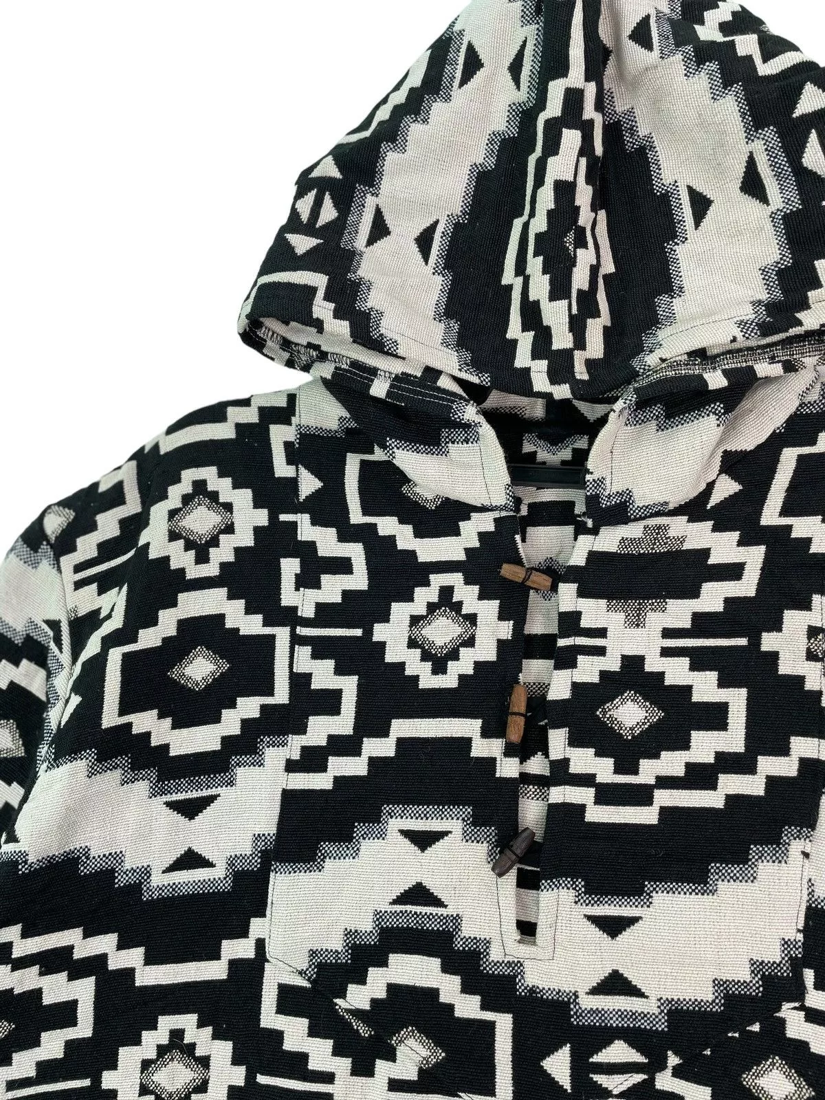 Vintage Light Jackets Vintage Vtg 90s rare native navajo actec pullover jacket Black