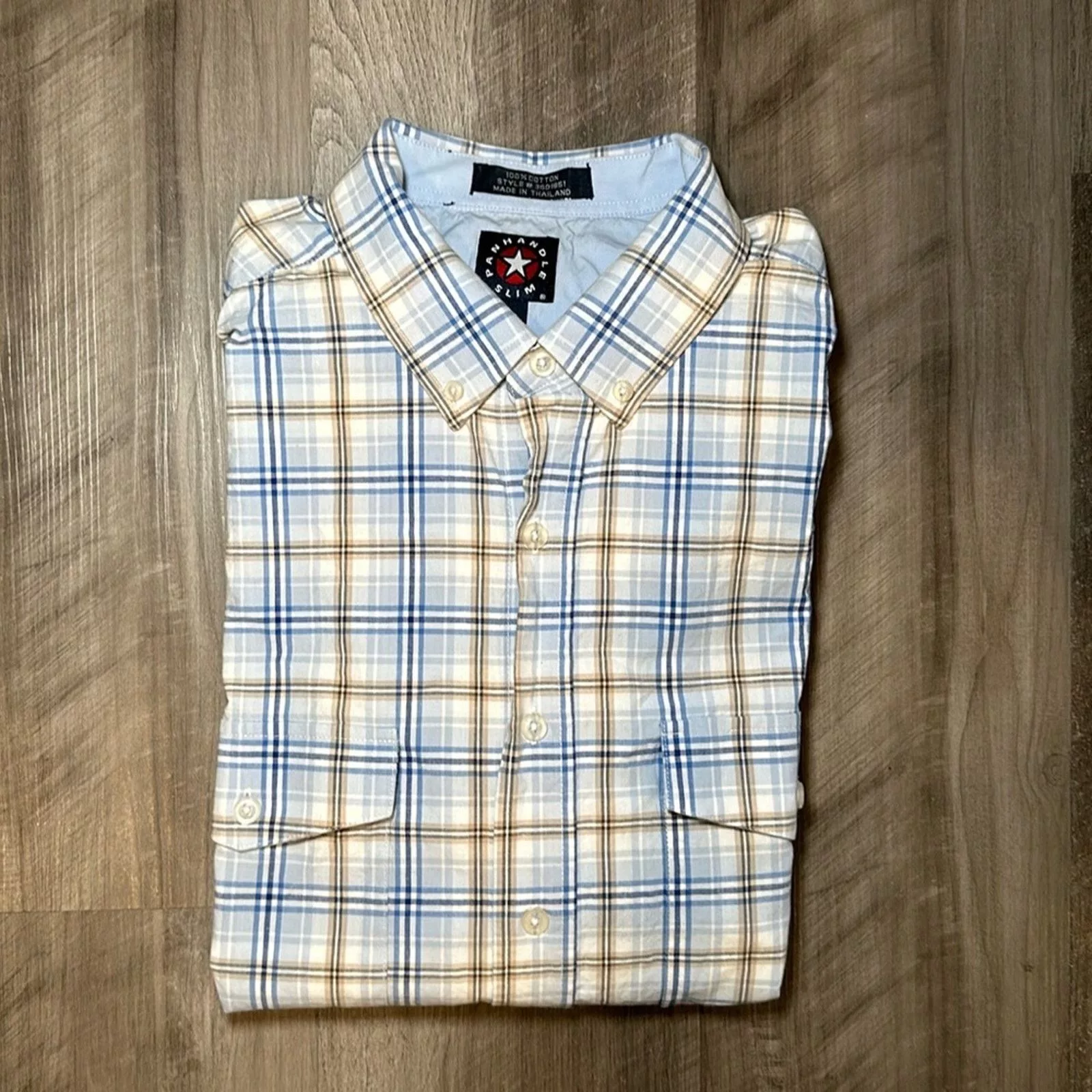 Panhandle Slim Shirts Button Ups Panhandle Slim Long Sleeve Button Down - Large Blue