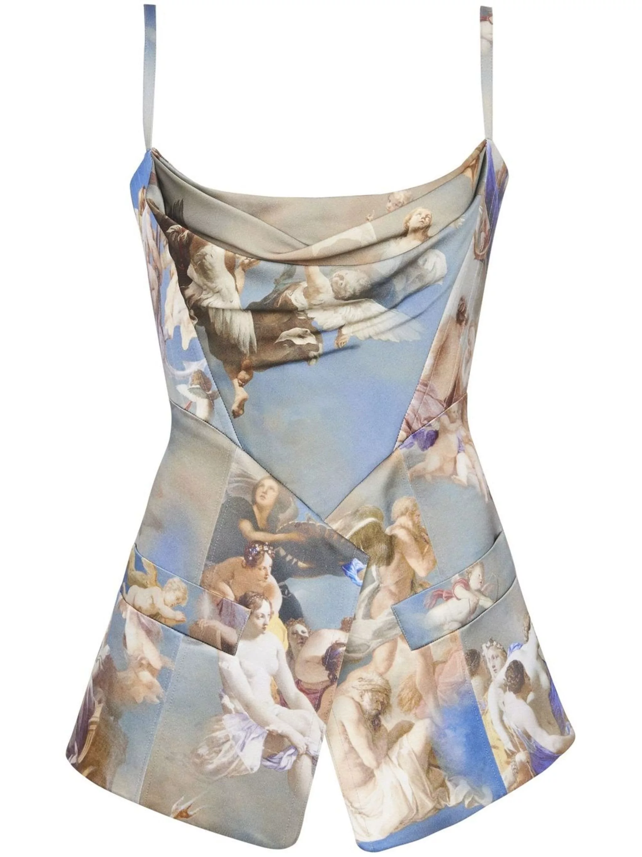 Balmain Crop Tops Balmain o1s1rm0624 Corset Top in Multicolor