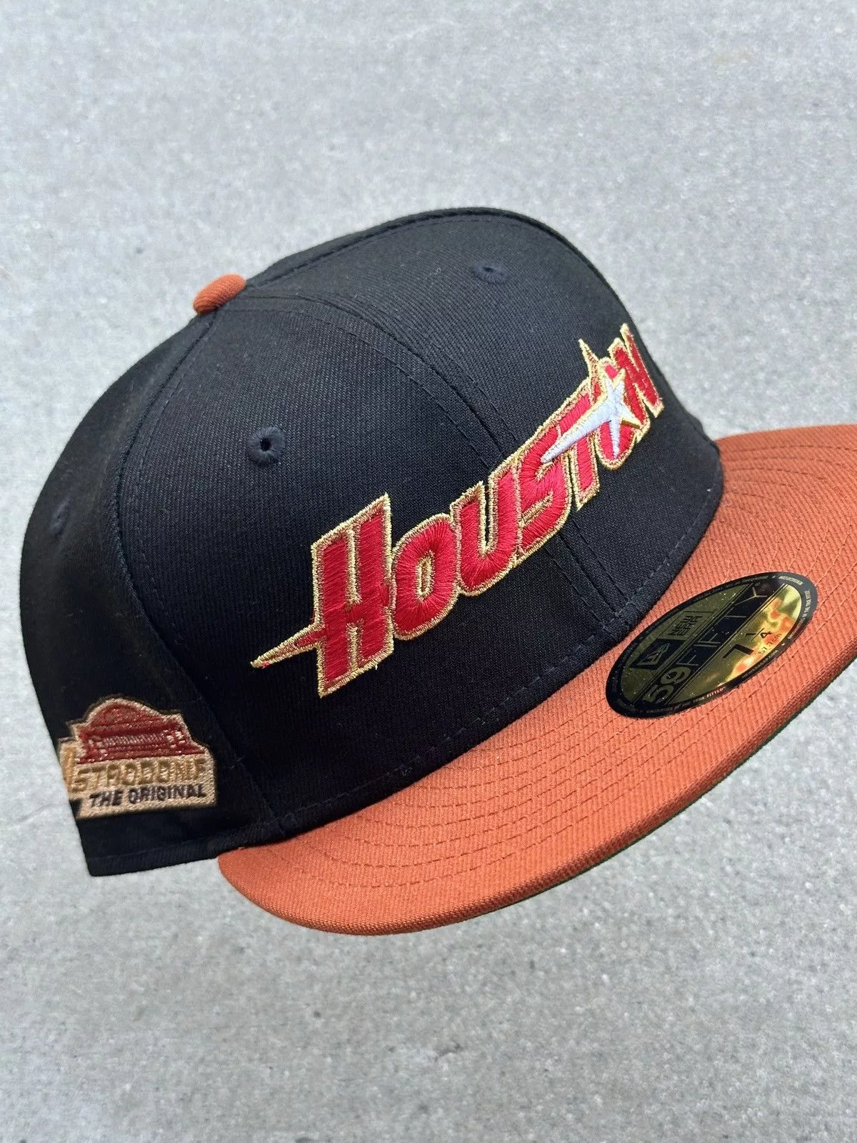 MLB Hats MLB × MyFitteds × New Era Houston Astros Script Two Tone Fitted Hat 7 1/4 Myfitteds Orange